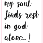 My soul finds rest in god alone....!