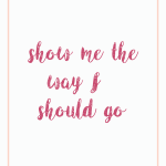 Show me the way i should go