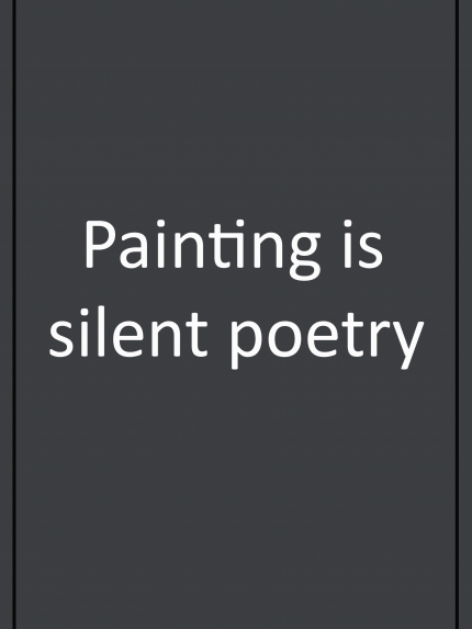 Painting is silent poetry