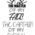 The master of my face the captain of my soul