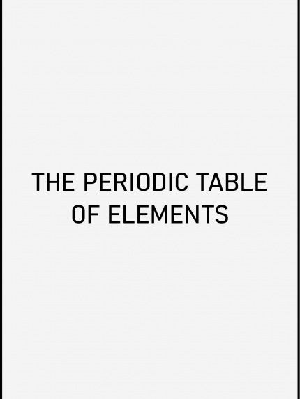 The periodic table of elements