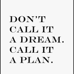 Don't call it a dream. call it a plam
