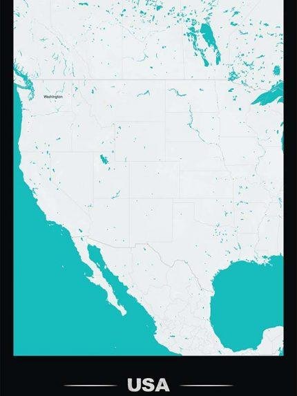 The High Quality Poster of Map of USA | Large Poster