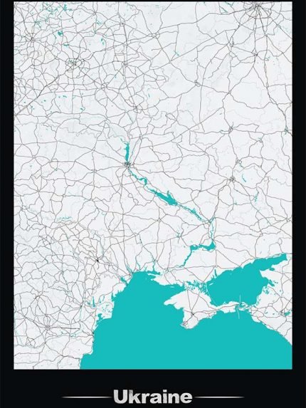 Poster of Map of Ukraine | Wall Map | Premium Quality