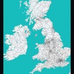 Wall Poster of Map of United Kingdom | Map Poster