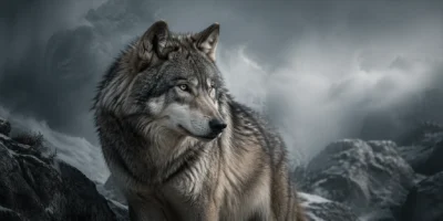 lone_wolf_in_a_misty_wilderness - Image 2