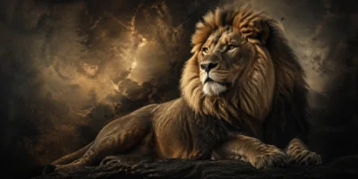 regal_lion_in_dramatic_light - Image 2